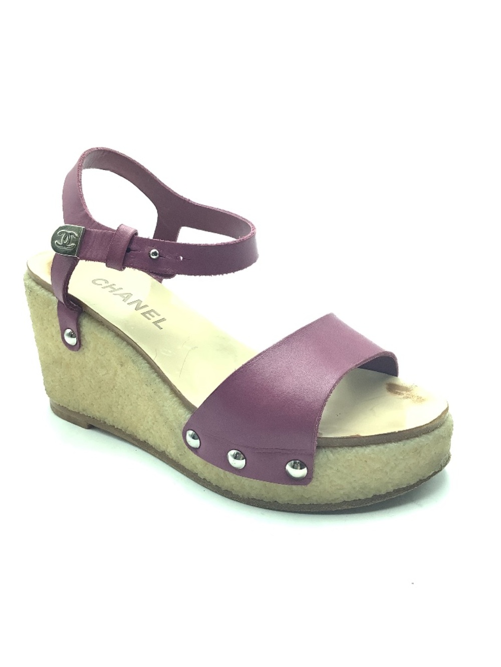 Chanel Leather Platform Sandals Size: 7 / IT 37